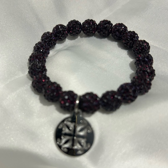 Rustic Cuff OKC vintage beaded stretch bracelet, signature charm,gift bag - Picture 4 of 5